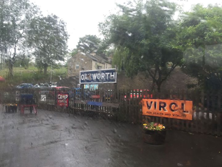Wet day at Oakworth Station