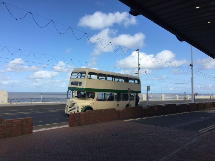 Vintage bus in Blackpool