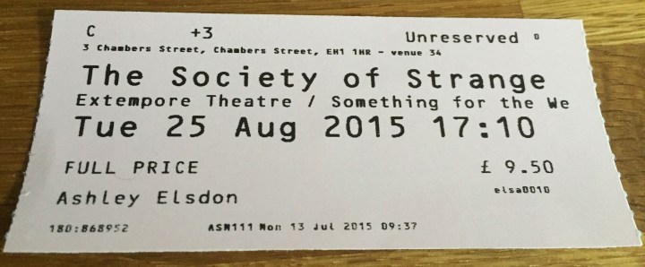 Ed Fringe 2015: Society of Strange