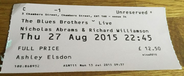 Ed Fringe 2015: The Blues Brothers Live