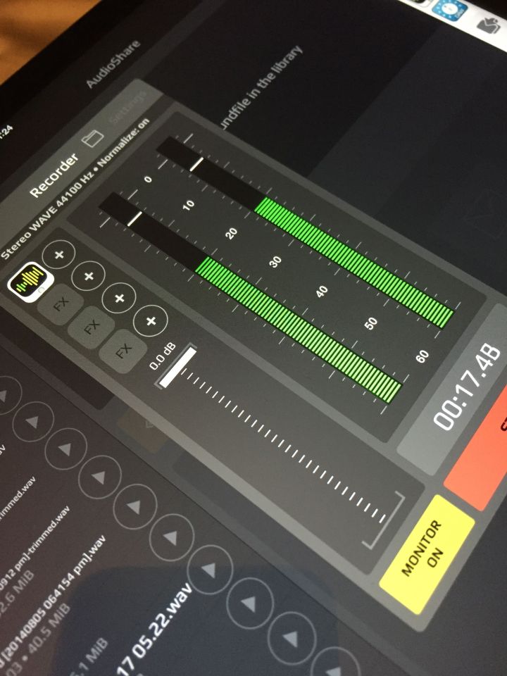 Recording En Hiver in AudioShare