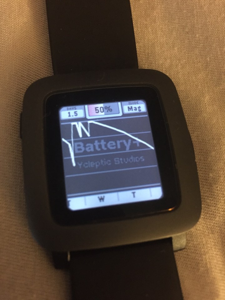 Battery monitor on my Pebble Time