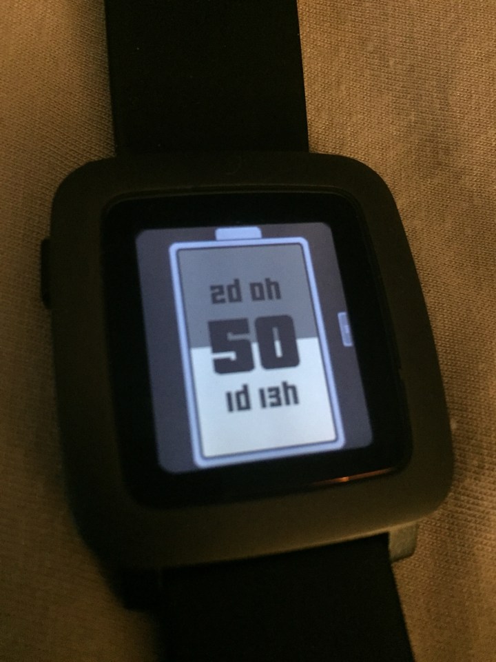 Battery monitor on my Pebble Time