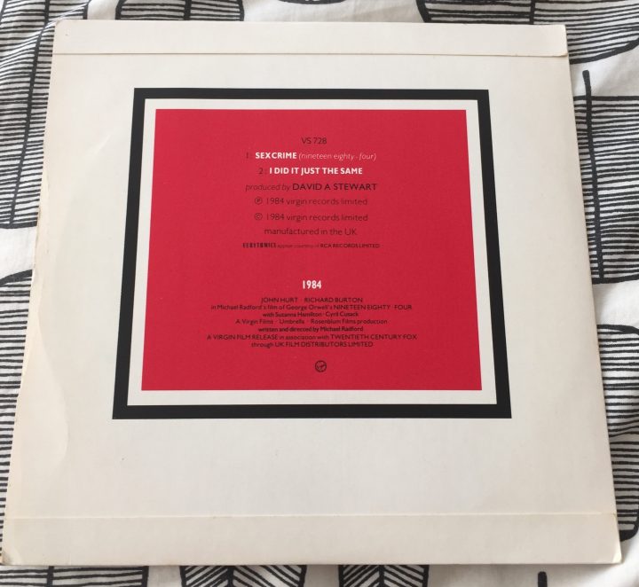 Eurythmics - Sex Crime - B side